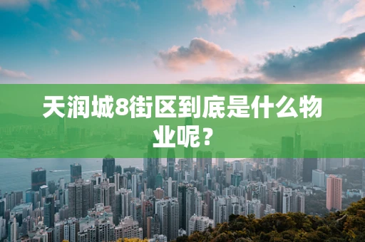 天润城8街区到底是什么物业呢？