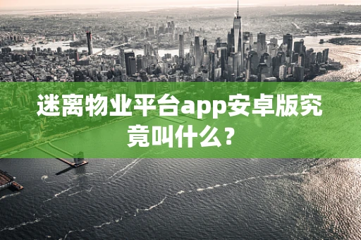 迷离物业平台app安卓版究竟叫什么？