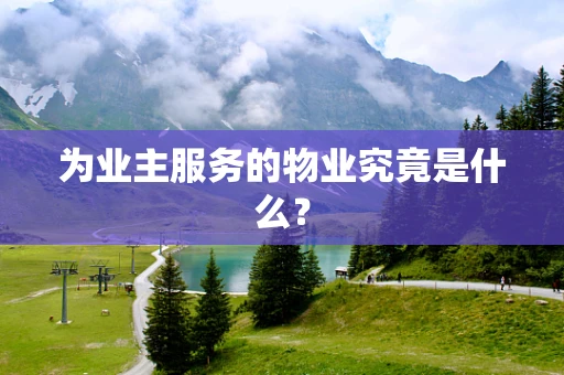 为业主服务的物业究竟是什么？