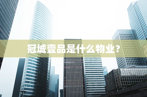 冠城壹品是什么物业？