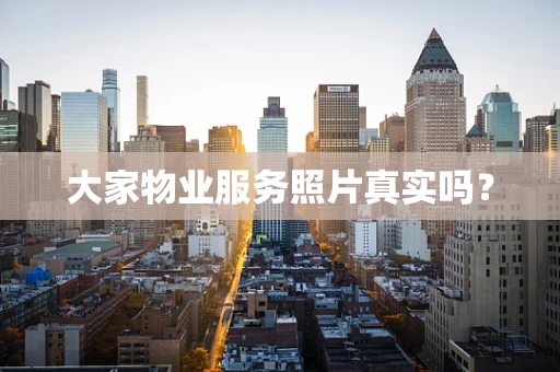 大家物业服务照片真实吗？