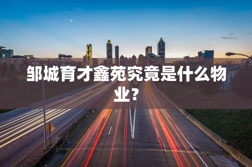 邹城育才鑫苑究竟是什么物业？