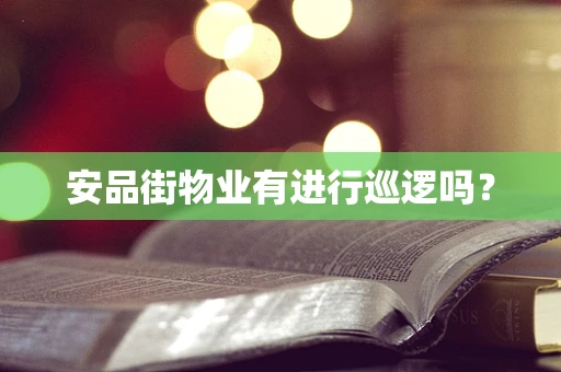 安品街物业有进行巡逻吗？