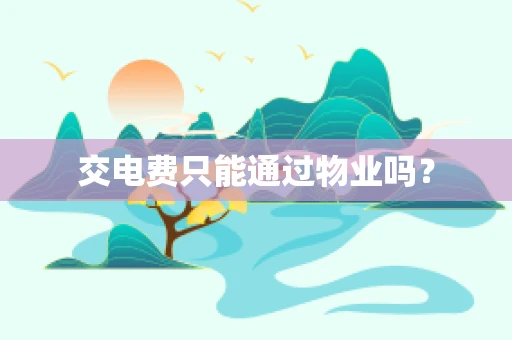 交电费只能通过物业吗？