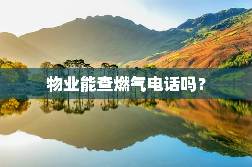 物业能查燃气电话吗？