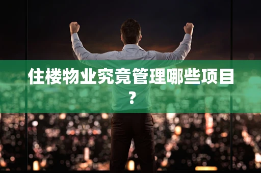 住楼物业究竟管理哪些项目？