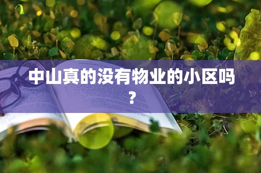 中山真的没有物业的小区吗？