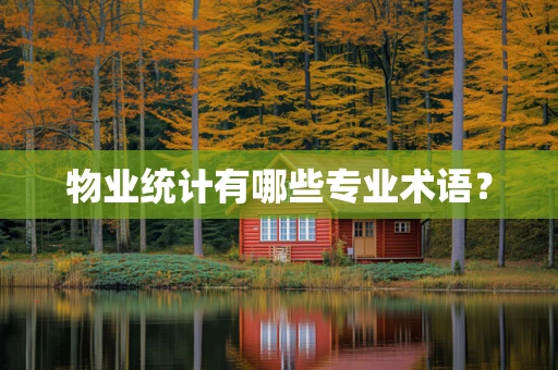 物业统计有哪些专业术语？