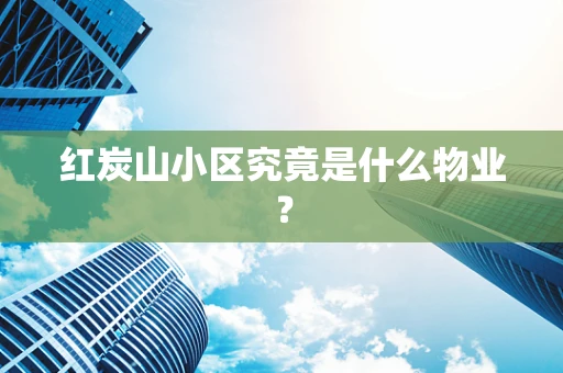 红炭山小区究竟是什么物业？