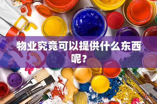 物业究竟可以提供什么东西呢？