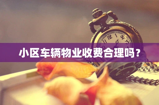 小区车辆物业收费合理吗？