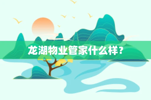 龙湖物业管家什么样？
