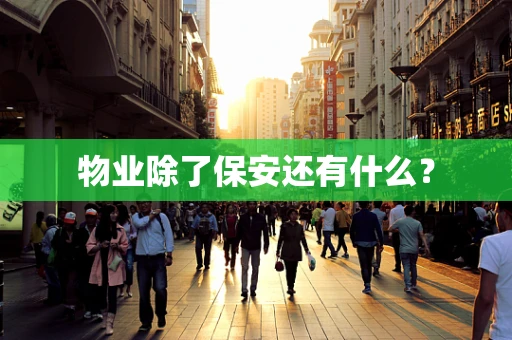 物业除了保安还有什么？