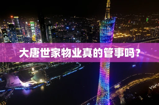 大唐世家物业真的管事吗？
