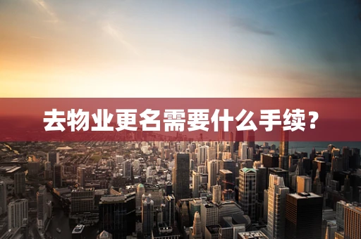 去物业更名需要什么手续？
