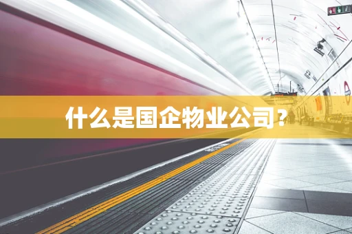 什么是国企物业公司？