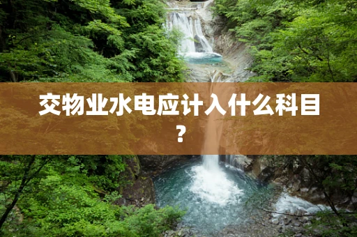 交物业水电应计入什么科目？