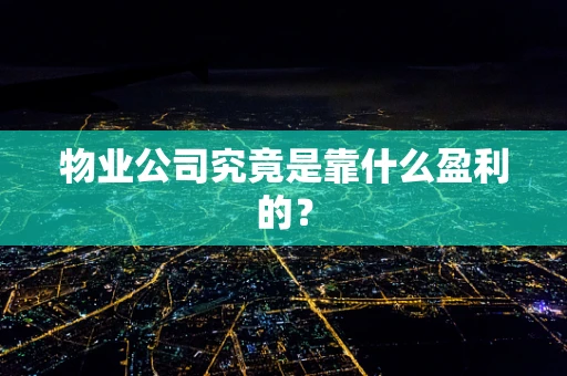 物业公司究竟是靠什么盈利的？