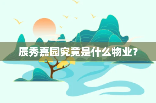 辰秀嘉园究竟是什么物业？