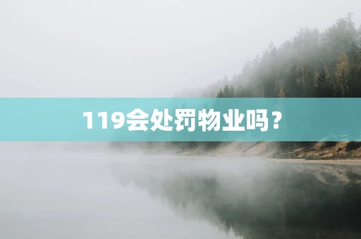 119会处罚物业吗？