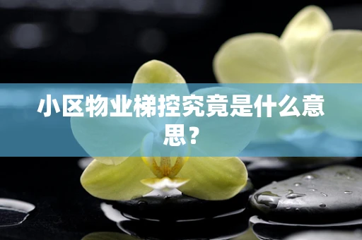小区物业梯控究竟是什么意思？
