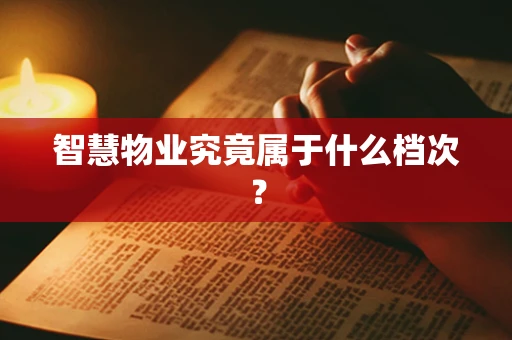 智慧物业究竟属于什么档次？