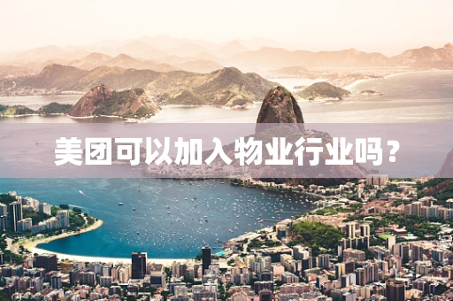美团可以加入物业行业吗？