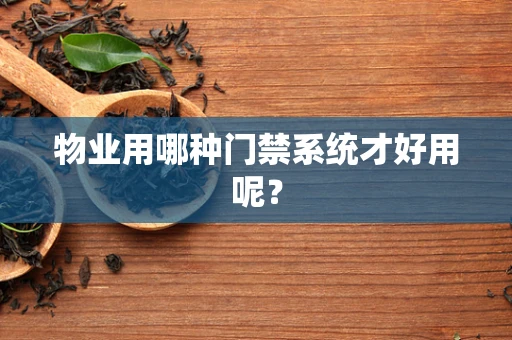 物业用哪种门禁系统才好用呢？