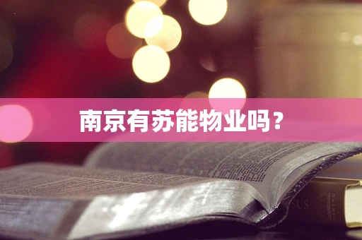 南京有苏能物业吗？