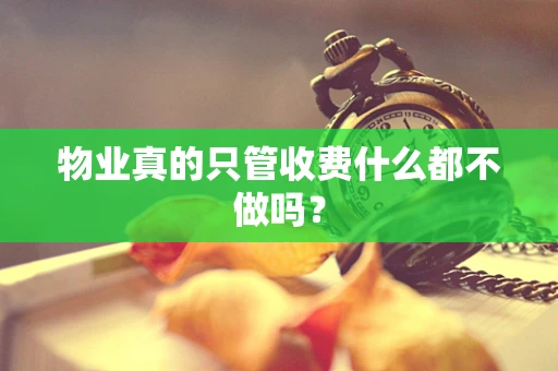 物业真的只管收费什么都不做吗？