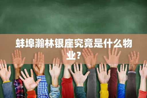 蚌埠瀚林银座究竟是什么物业？