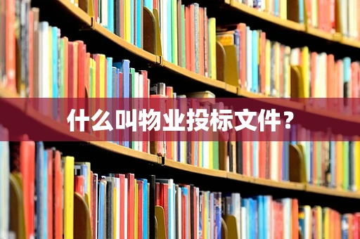 什么叫物业投标文件？
