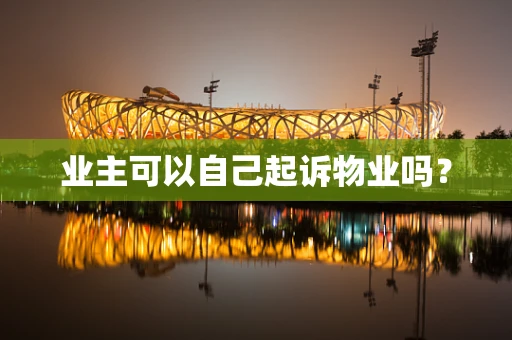 业主可以自己起诉物业吗? 业主可以自己起诉物业吗?