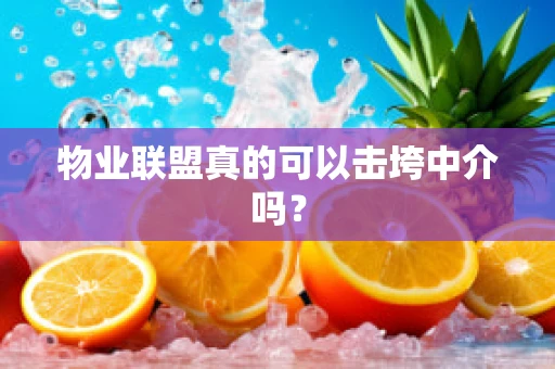 物业联盟真的可以击垮中介吗？