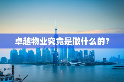 卓越物业究竟是做什么的？