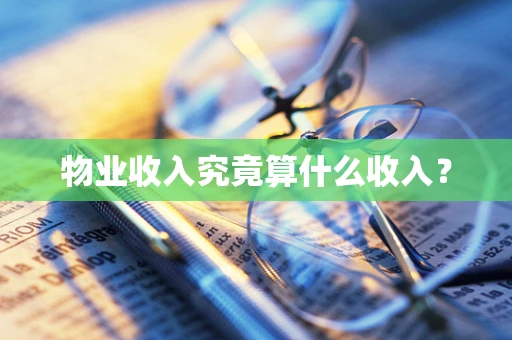 物业收入究竟算什么收入？