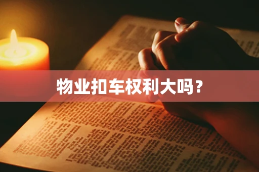 物业扣车权利大吗？