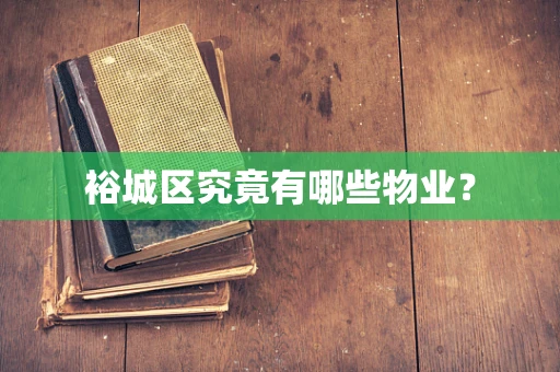 裕城区究竟有哪些物业？
