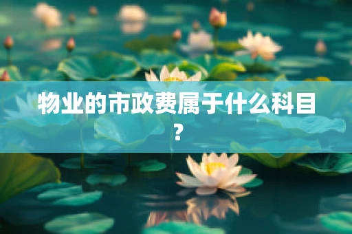 物业的市政费属于什么科目？
