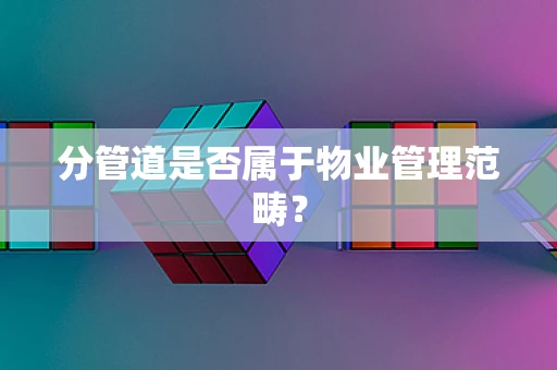 分管道是否属于物业管理范畴？