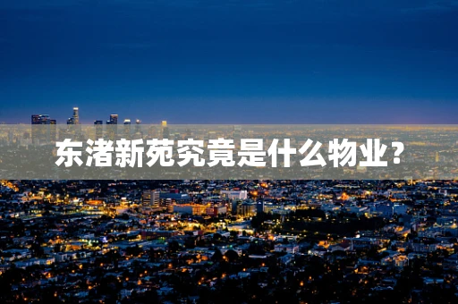 东渚新苑究竟是什么物业？