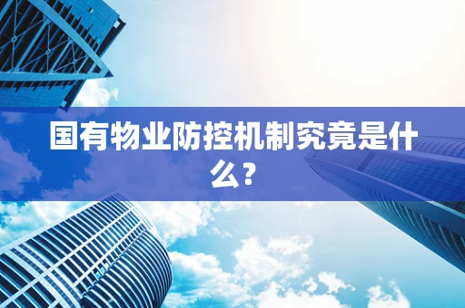 国有物业防控机制究竟是什么？