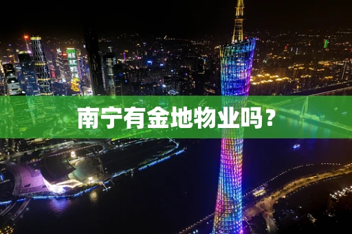 南宁有金地物业吗？