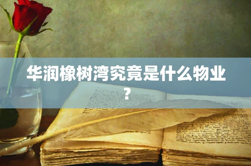 华润橡树湾究竟是什么物业？