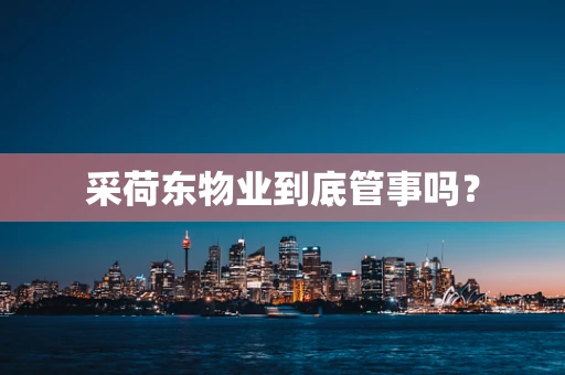 采荷东物业到底管事吗？