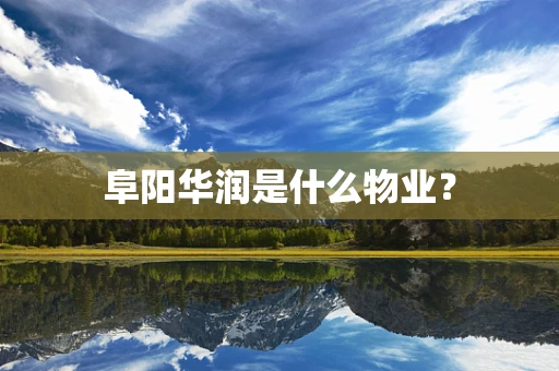 阜阳华润是什么物业？