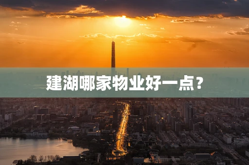 建湖哪家物业好一点？