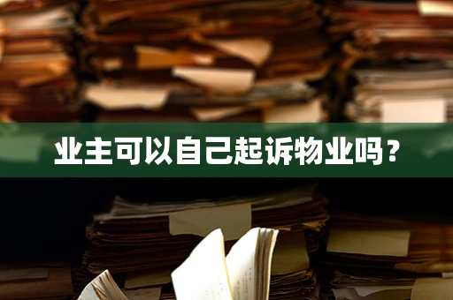 业主可以自己起诉物业吗？