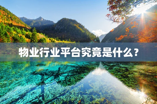 物业行业平台究竟是什么？